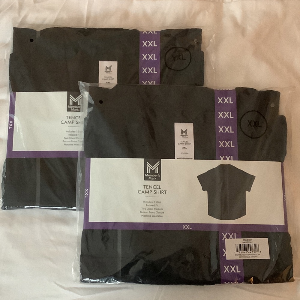 Black Tencel Button Down Shirt XXL